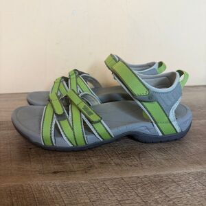 Teva Tirra Strappy Sandals - Lime Green/Gray - 7.5